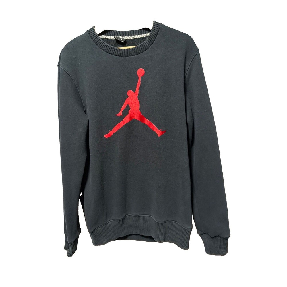 Vintage 90s Nike Air Jordan Jump Man Sweatshirt Medium Black *RARE